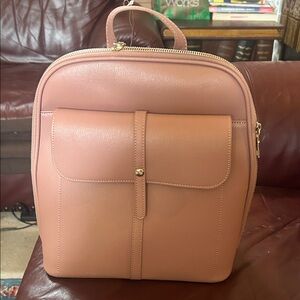 Miztique Blush Leather Backpack